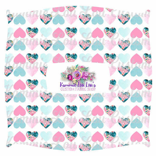 R45 Up Up and Away - Hearts Teal