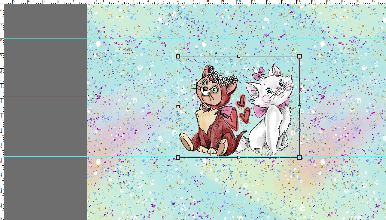 Furry Friends Teal Panel - CHILD