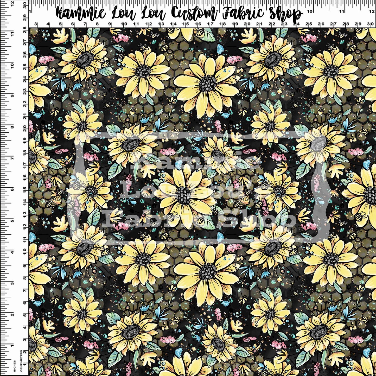 Bee My Honey Bee - Floral Black - Small Scale