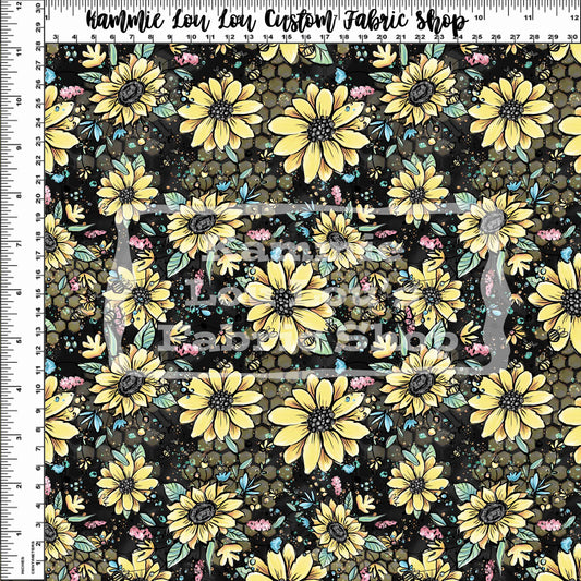 Bee My Honey Bee - Floral Black - Small Scale