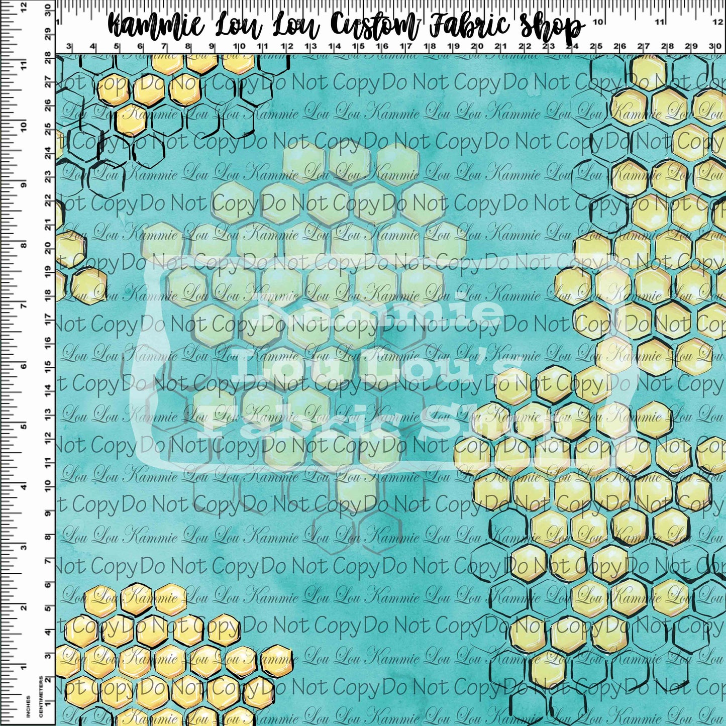 Bee My Honey Bee - Honeycomb Teal - Regular Scale