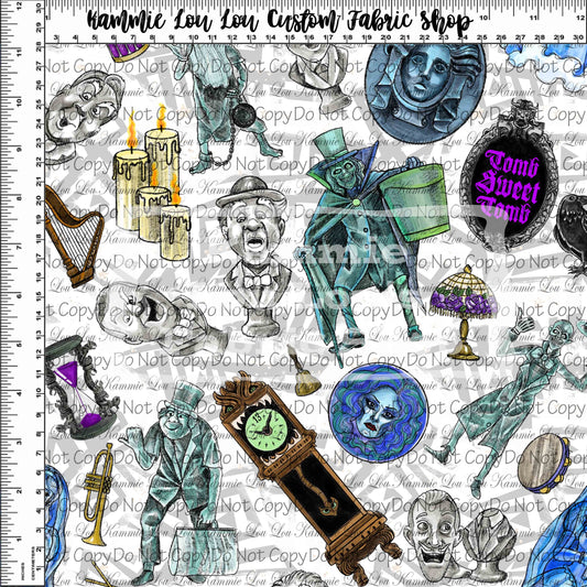 Grim Grinning Ghosts - Main Toss - Regular Scale - WHITE