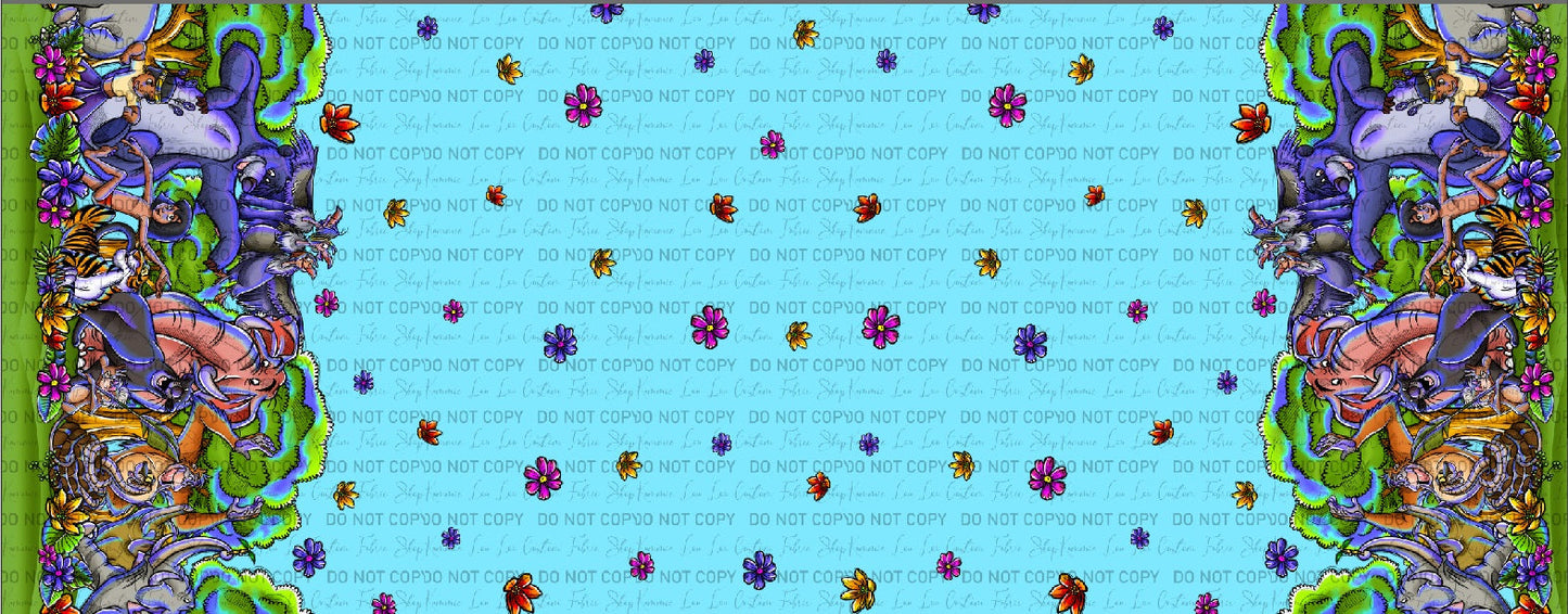 Life in the Jungle - Double Border - Aqua