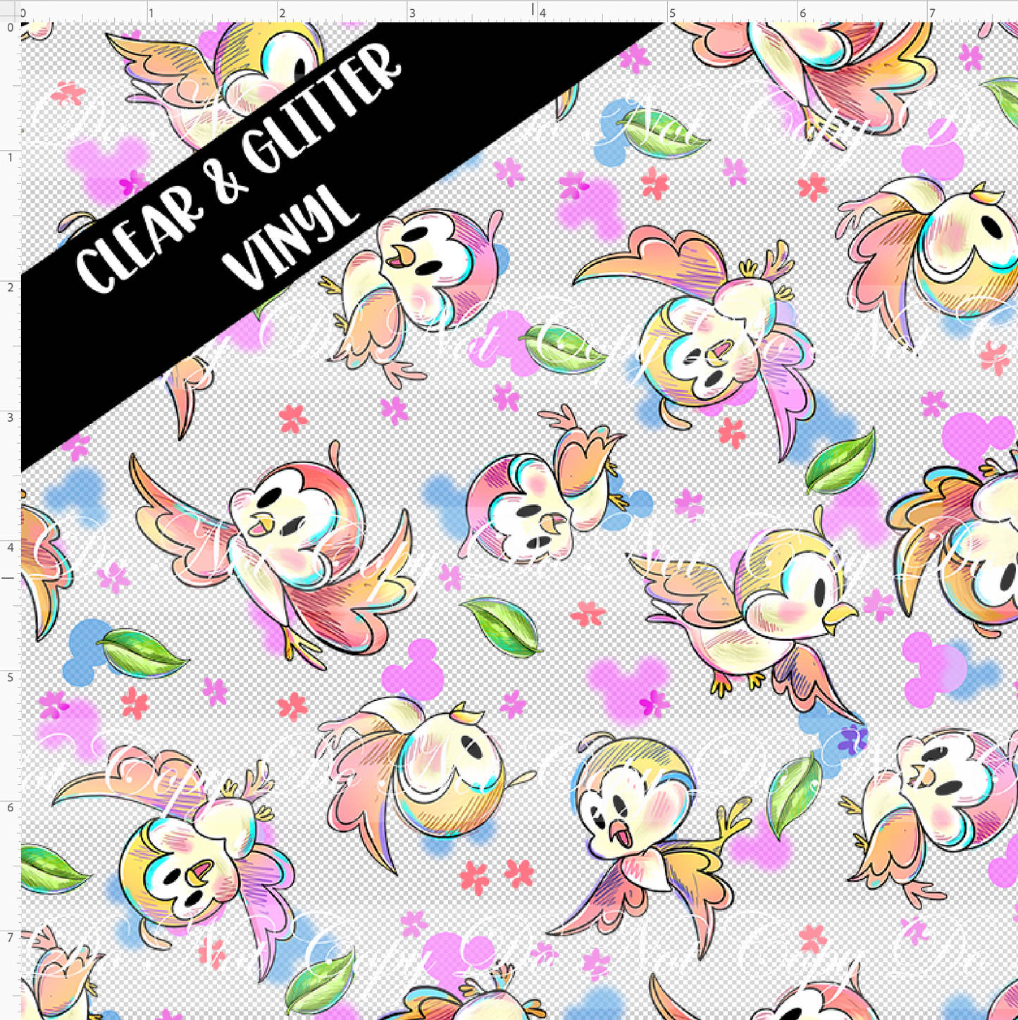 Railroad Adventures - Bird - CLEAR & GLITTER - Small Scale