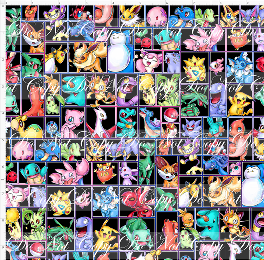 Rainbow Critters-characters squares-black-small scale