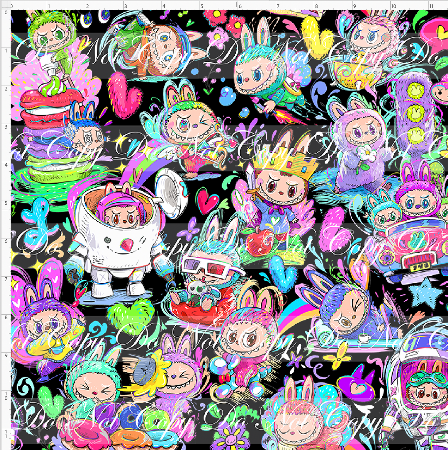 Snaggle Sprites - Main - Black - REGULAR SCALE