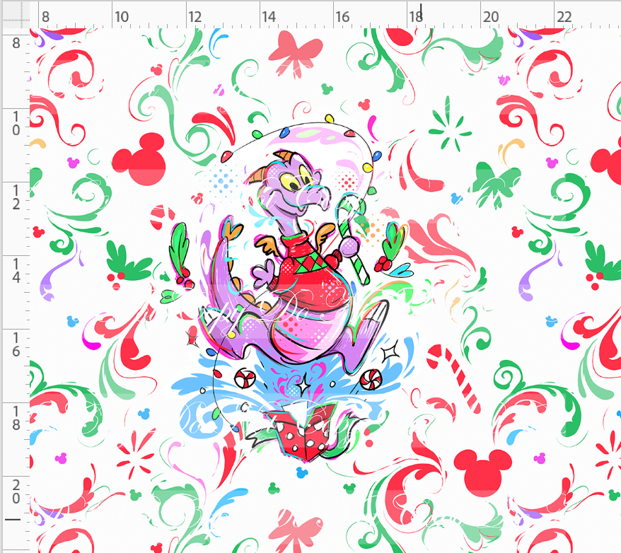 Kawaii Christmas - Panel - Simple Coordinate - White - Fig - ADULT