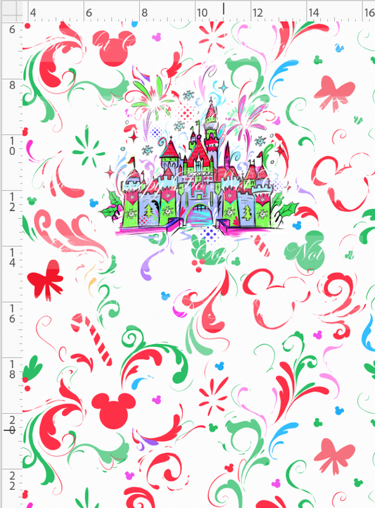 Kawaii Christmas - Panel - Simple Coordinate - White - Castle - CHILD