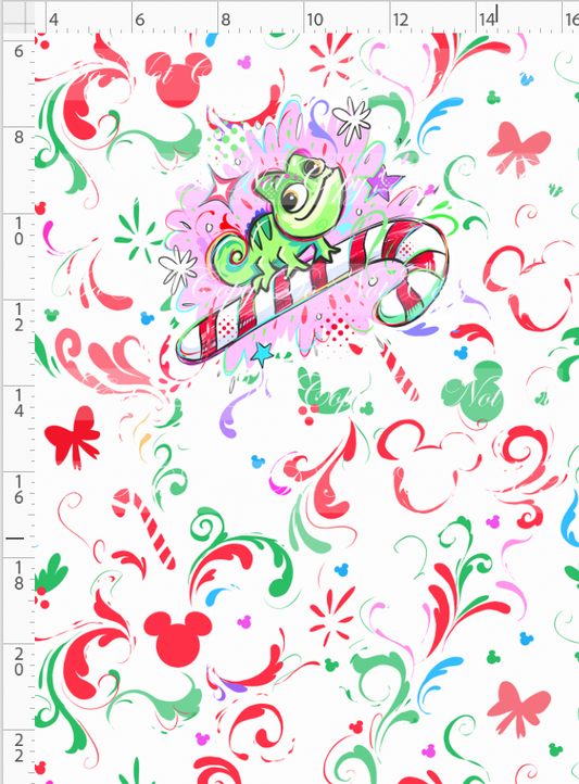 Kawaii Christmas - Panel - Simple Coordinate - White - Lizard - CHILD