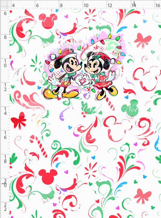 Kawaii Christmas - Panel - Simple Coordinate - White - Mice - CHILD