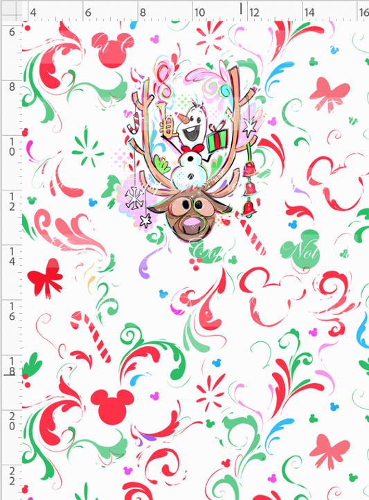 Kawaii Christmas - Panel - Simple Coordinate - White - Snowman - CHILD