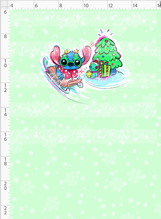 Kawaii Christmas - Panel - Snowflake - Mint - 626 - CHILD