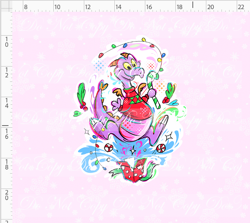 Kawaii Christmas - Panel - Snowflake - Pink - Fig - ADULT