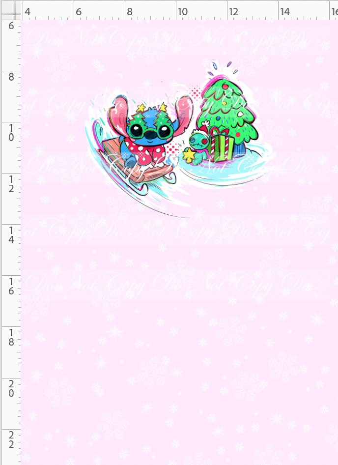 Kawaii Christmas - Panel - Snowflake - Pink - 626 - CHILD