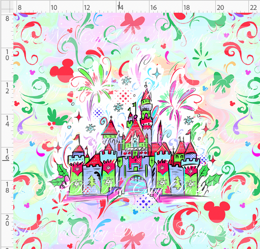 Kawaii Christmas - Panel - Simple Coordinate - Colorful - Castle - ADULT