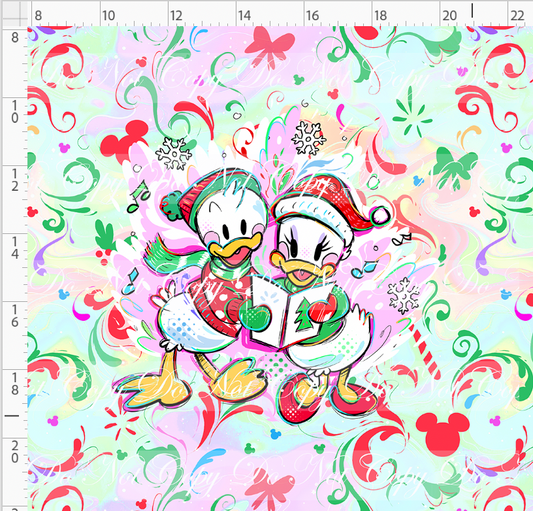 Kawaii Christmas - Panel - Simple Coordinate - Colorful - Ducks - ADULT