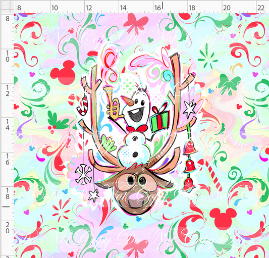 Kawaii Christmas - Panel - Simple Coordinate - Colorful - Snowman - ADULT