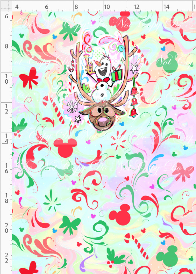 RETAIL LISTING: Kawaii Christmas - Panel - Simple Coordinate - Colorful - Snowman - CHILD