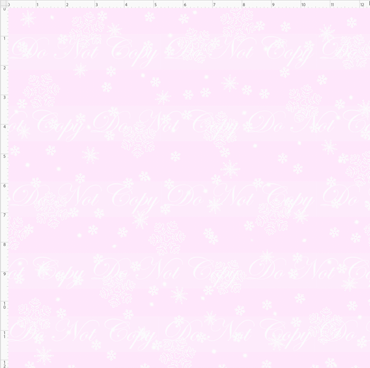 Kawaii Christmas - Snowflakes - Pink