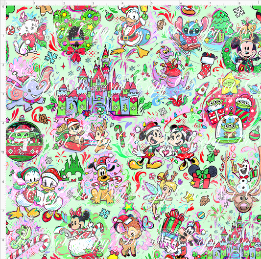 Kawaii Christmas - Main - Mint - SMALL SCALE