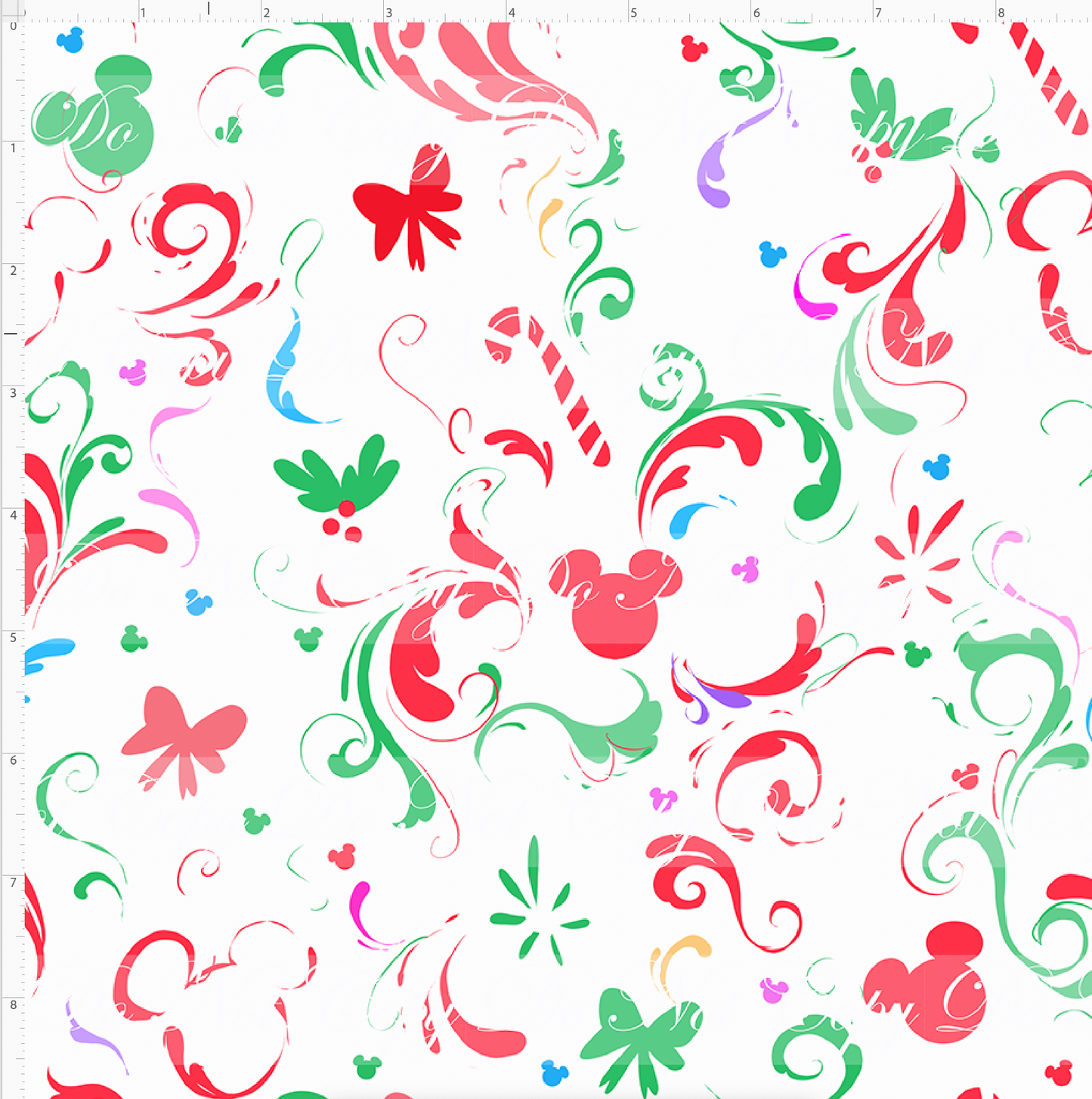 Kawaii Christmas - Simple Coordinate - White - SMALL SCALE