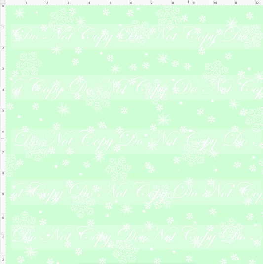 Kawaii Christmas - Snowflakes - MINT