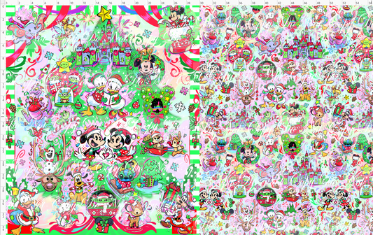 Kawaii Christmas - Childrens Blanket Panel 58W x 36H