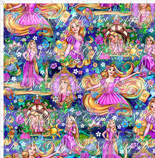 Golden Locks - Main Design #3 - Midnight - REGULAR SCALE