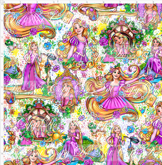 Golden Locks - Main Design #3 - White - REGULAR SCALE