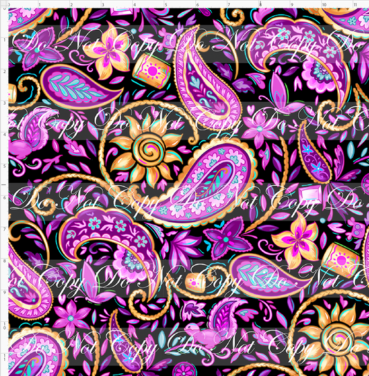 Golden Locks - Paisley Coordinate - Black