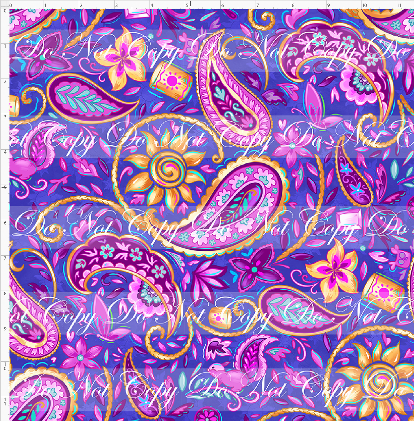 Golden Locks - Paisley Coordinate - Royal