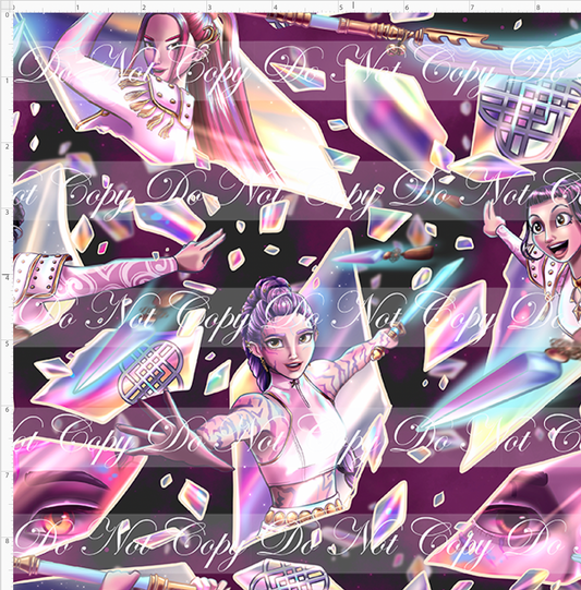 Demon Hunters - Main - Magenta Black - REGULAR SCALE