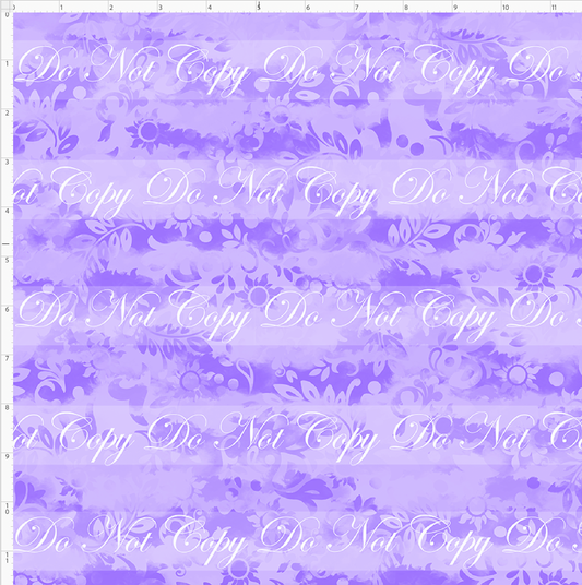 Golden Locks - Background - Faint Floral - Light Purple
