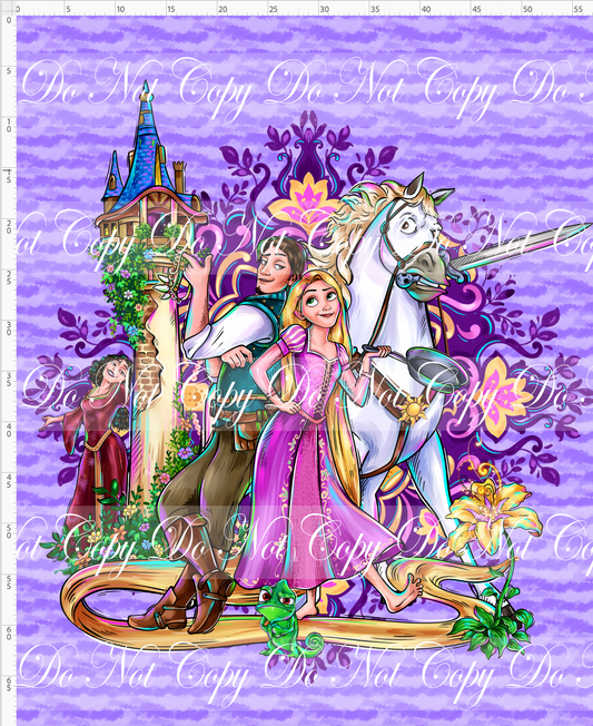 Golden Locks - Design 2 - Full Size Blanket Panel 58W x 72H