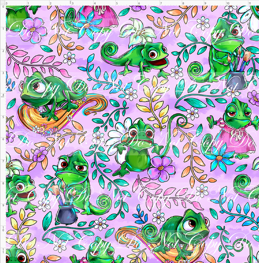 Golden Locks - Lizard Sidekick - Light Purple