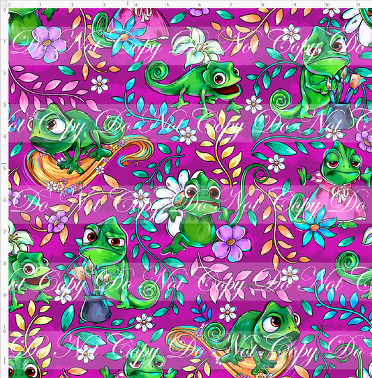 Golden Locks - Lizard Sidekick - Magenta