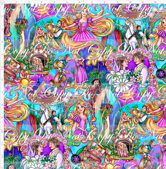 Golden Locks - Main Design #1 - Aqua - REGULAR SCALE