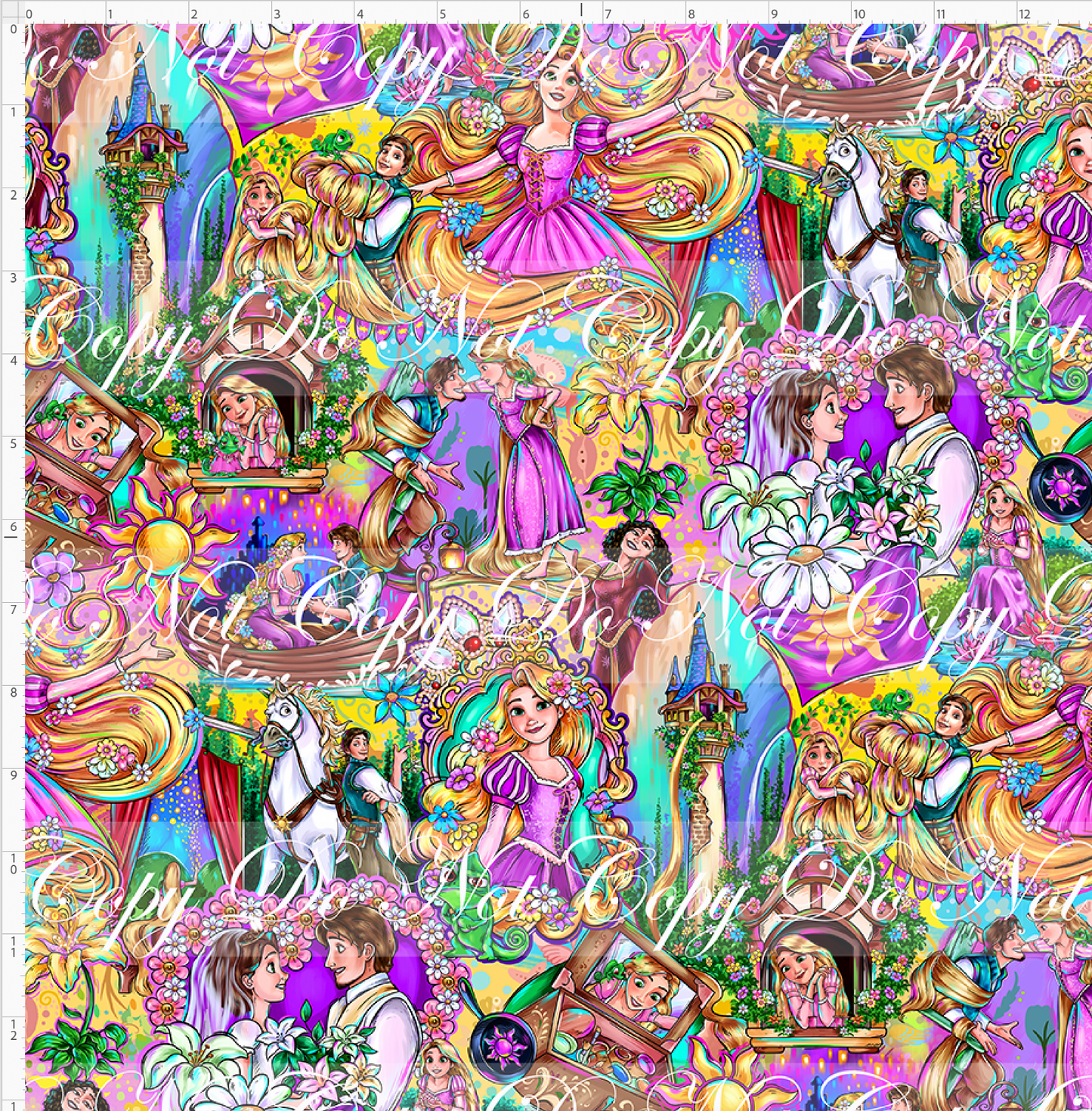 Golden Locks - Main Design #1 - Yellow - REGULAR SCALE