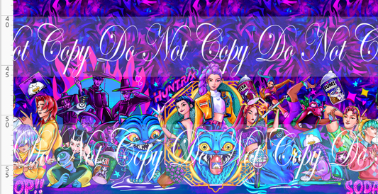 KPOP Huntrix - Double Border - Blue Pink