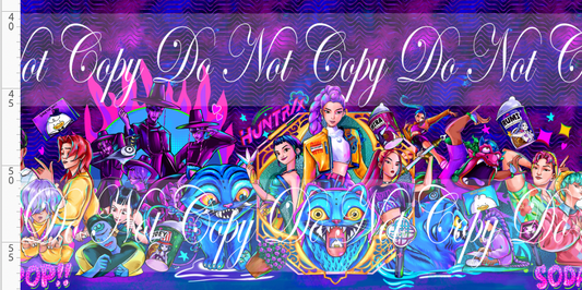 KPOP Huntrix - Double Border - Purple Blue