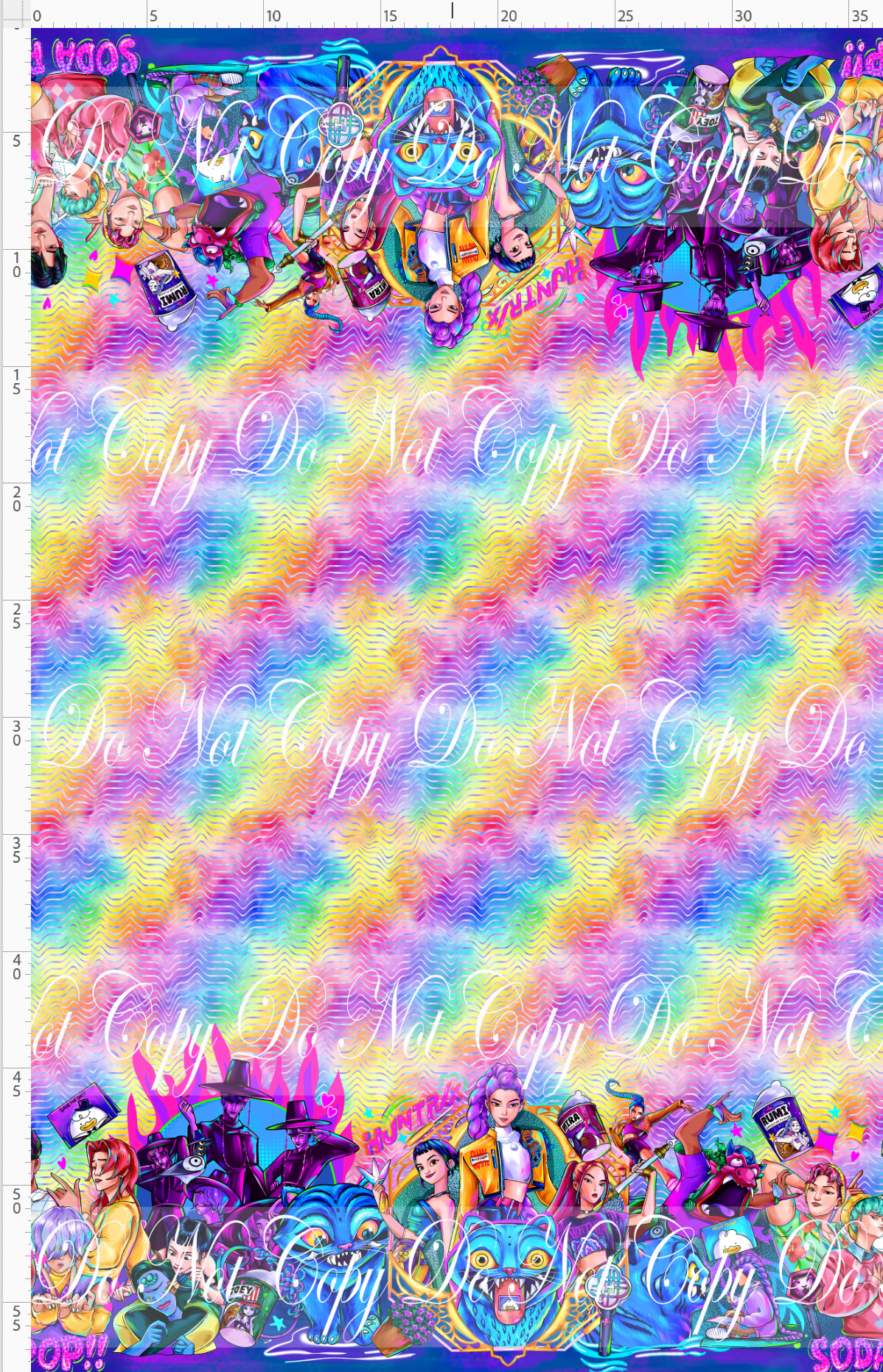 KPOP Huntrix - Double Border - Rainbow