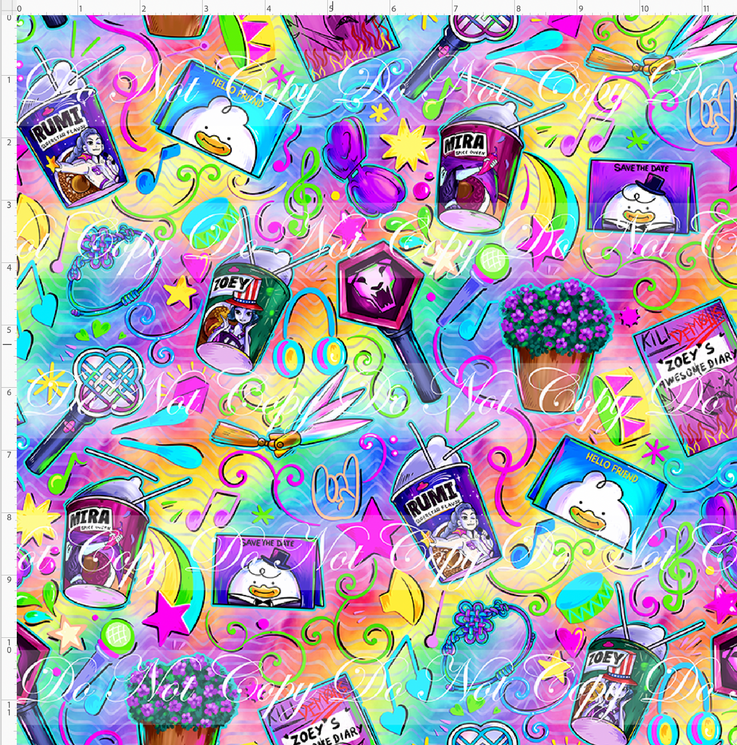 KPOP Huntrix - Elements - Rainbow - REGULAR SCALE