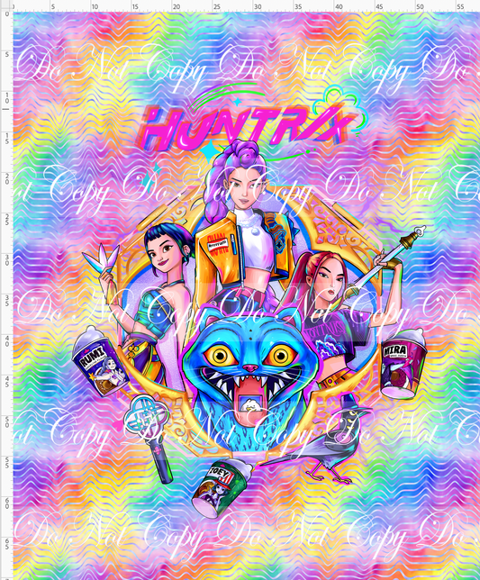 KPOP Huntrix - Full Size Blanket Panel 58W x 72H - Girls - Rainbow