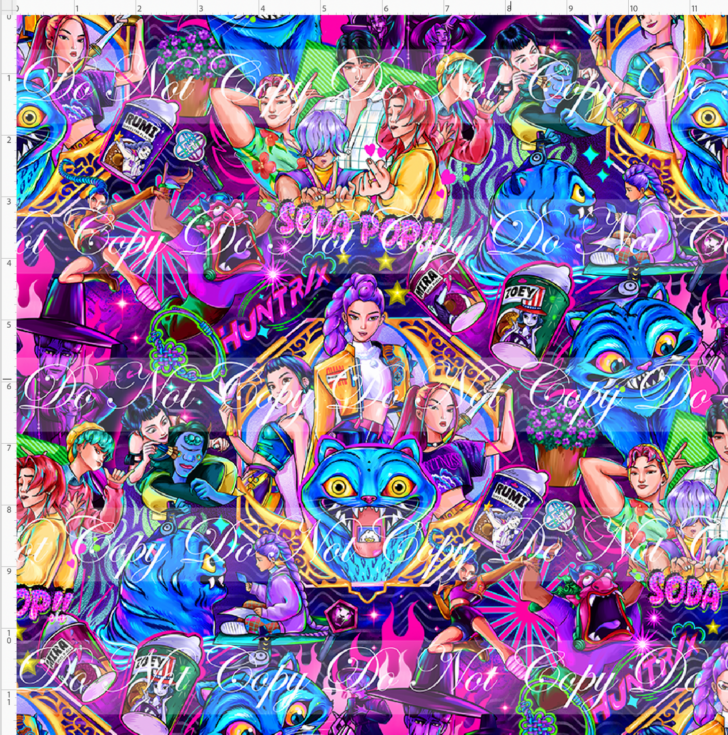 KPOP Huntrix - Main - Purple Blue - SMALL SCALE