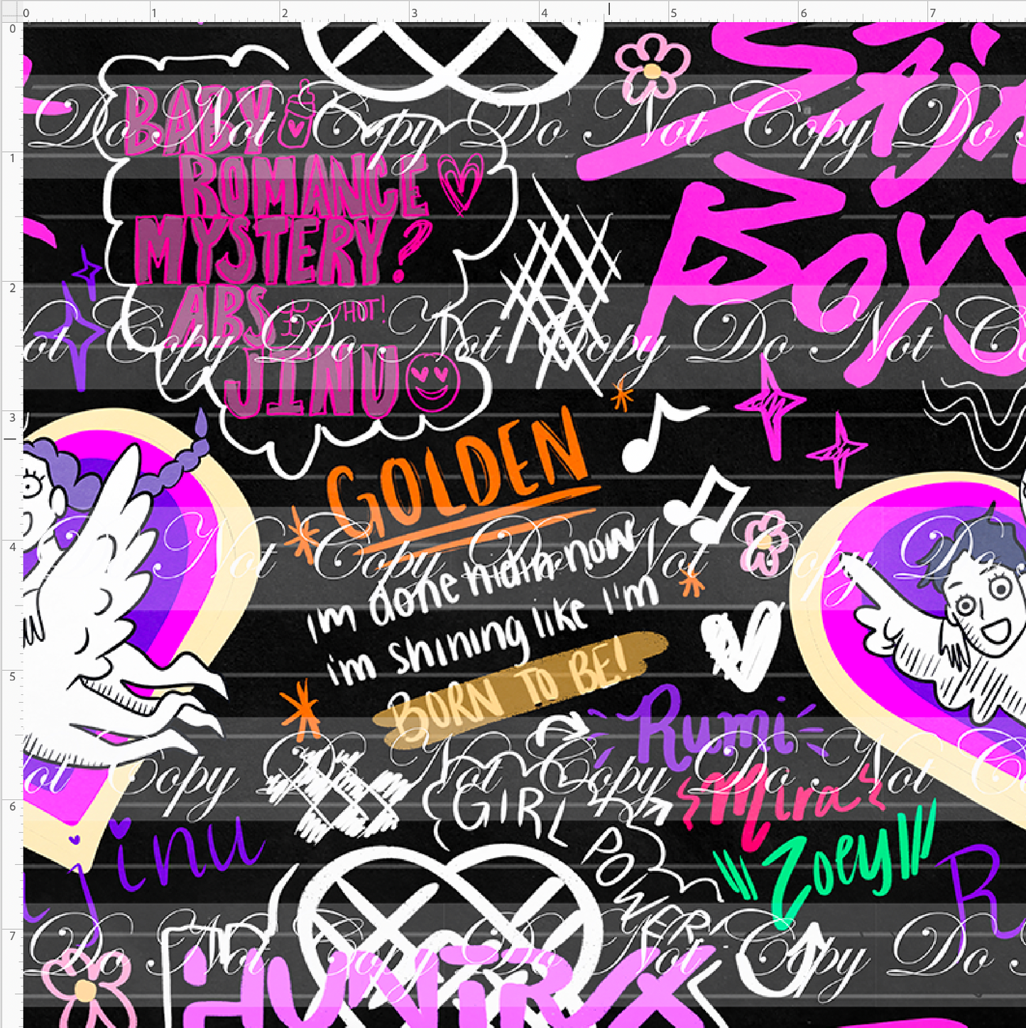 Huntrix Silhouettes - Notebook - Black - REGULAR SCALE