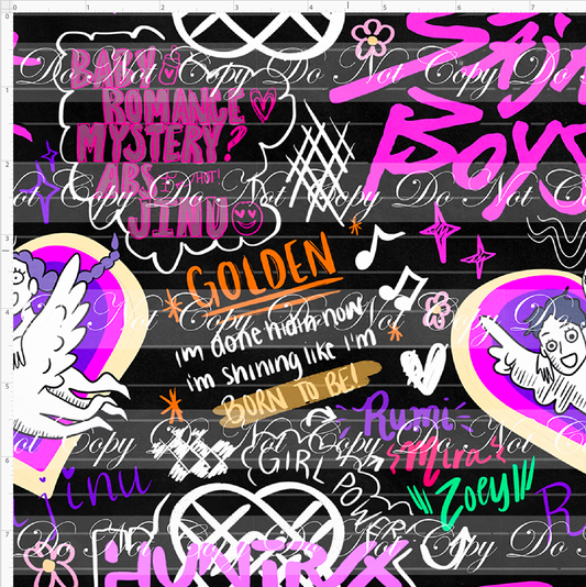 Huntrix Silhouettes - Notebook - Black - REGULAR SCALE