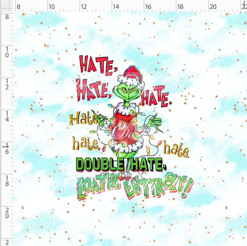 Crumpit & Co - Panel - Light Blue - hate hate hate - ADULT