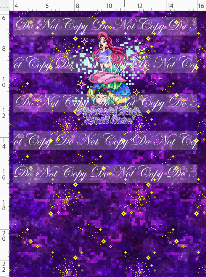 Pixel Princesses-panel-mermaid-purple background-child