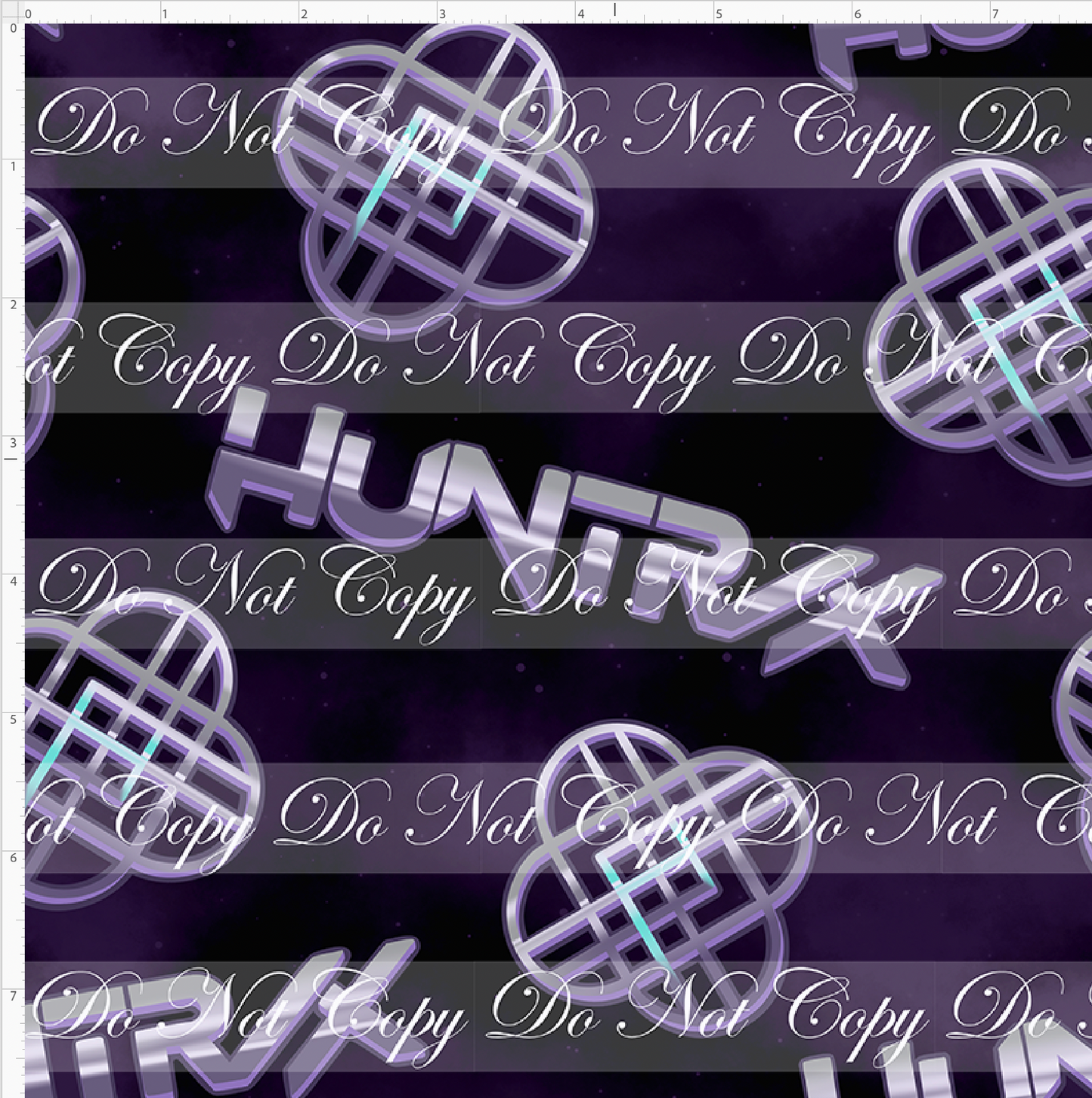 Demon Hunters - Symbols - Purple Black - SMALL SCALE