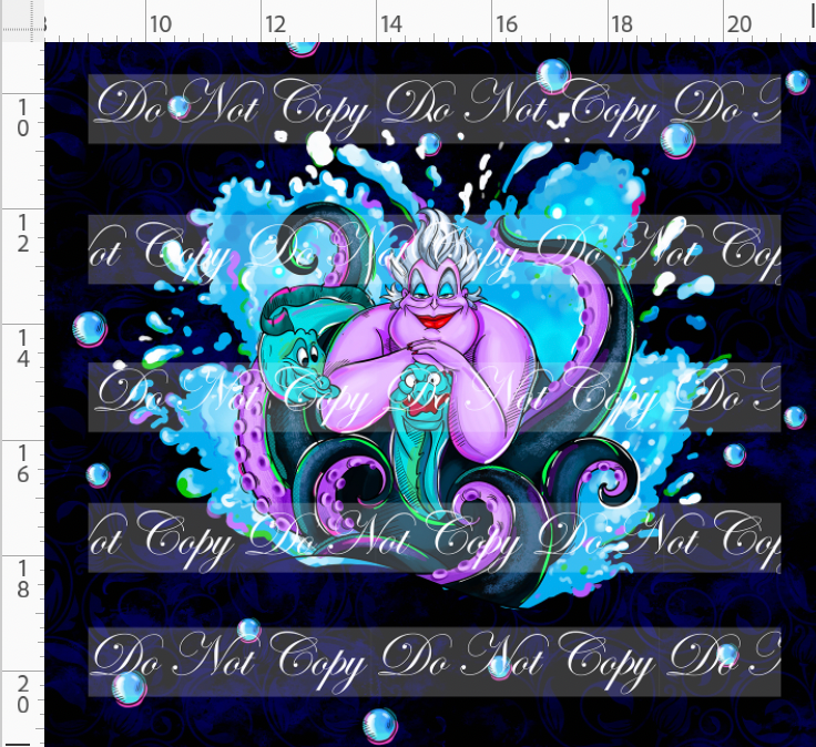 Sea Witch OSP - witch and mermaid - panel - child
